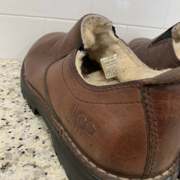 Ugg Harbor Brown Leather Loafers Sheepskin  5141 main image 6